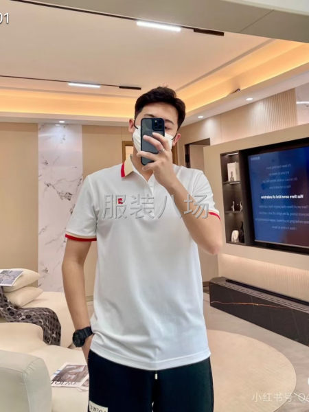 BURBERRY巴寶莉戰馬圖案本色刺繡小標，翻領P-第1張圖片