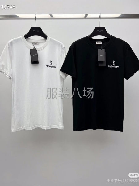 新款字母印花logo圆领YSL短袖T恤女款  工艺-第8张图片