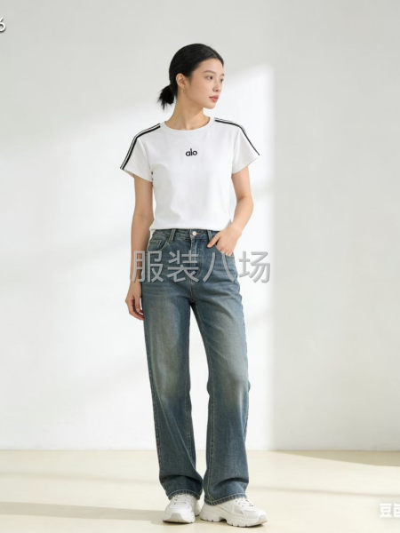 春夏新款 alo  经典刺绣 女装短T 恤衫-第1张图片