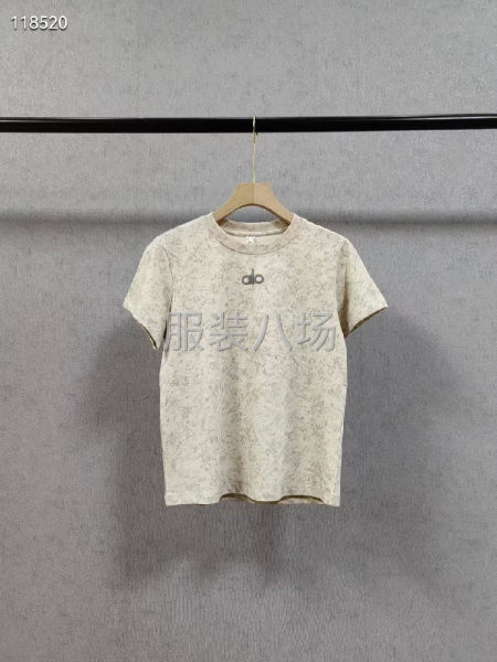 AL0女款雪花复古T恤衫 工艺  印花 正肩修身-第5张图片