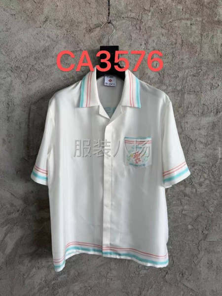 （春節不回家）薄料印花男士襯衣一片領，-第4張圖片