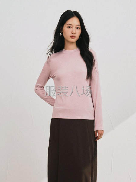 天丝羊毛打底衫圆领保暖针织衫-第1张图片