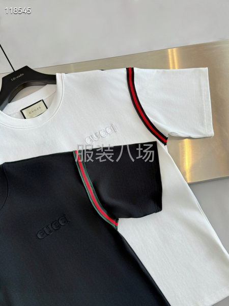 GUCCI新款棉质短袖T恤  织带装饰和小刺绣-第9张图片