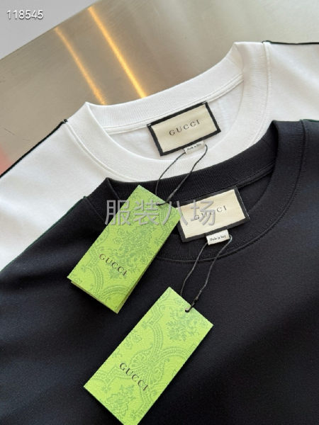 GUCCI新款棉质短袖T恤  织带装饰和小刺绣-第8张图片