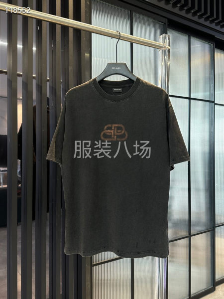 BALENCIAGA  夏季经典印花短袖  磨边做-第6张图片