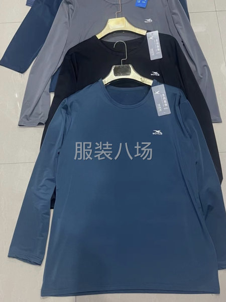 长袖棉料T恤 五种纯色花样透气舒适，大码现货，厂家直发！-第3张图片