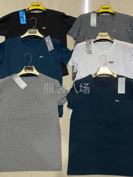 短袖棉料圓領T恤，大碼現貨，廠家直發！-第1張圖片