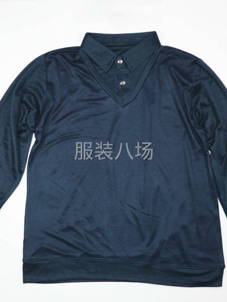长袖假两件 亲肤棉POLO衫，大码现货，厂家直发-第7张图片