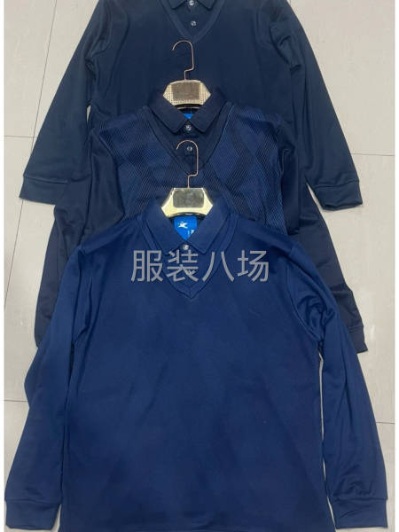 长袖假两件 亲肤棉POLO衫，大码现货，厂家直发-第1张图片