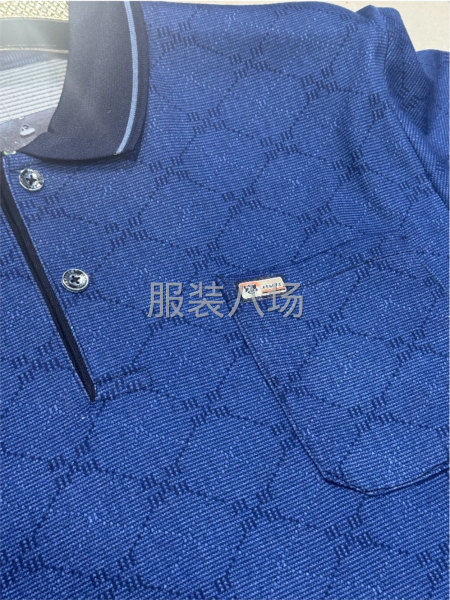 长袖亲肤棉POLO衫 | 双色提花，大码现货，厂家直发-第2张图片