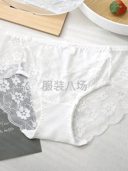 内裤新性感蕾丝女内裤夏季薄款中腰浪漫温柔纯棉裆抗菌透气三角裤-第3张图片