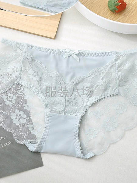 内裤新性感蕾丝女内裤夏季薄款中腰浪漫温柔纯棉裆抗菌透气三角裤-第4张图片