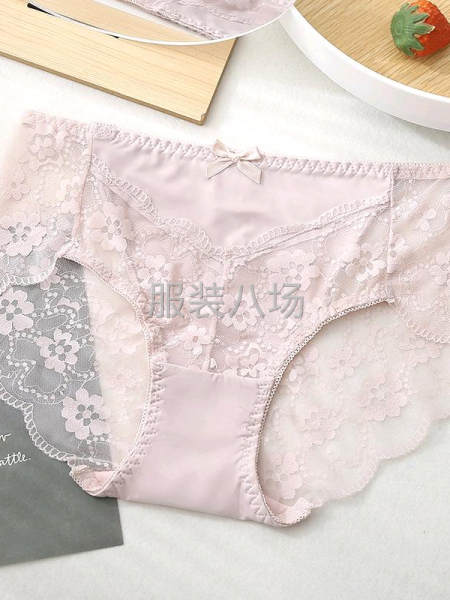 内裤新性感蕾丝女内裤夏季薄款中腰浪漫温柔纯棉裆抗菌透气三角裤-第6张图片