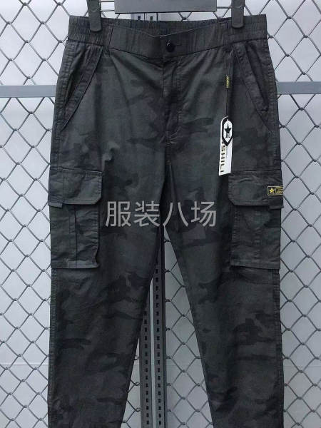 军绿色工装裤，休闲裤，春夏梭织纯棉弹力面料-第3张图片