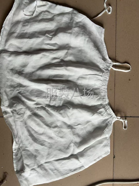 苎麻面料，前后片抽皱-第1张图片