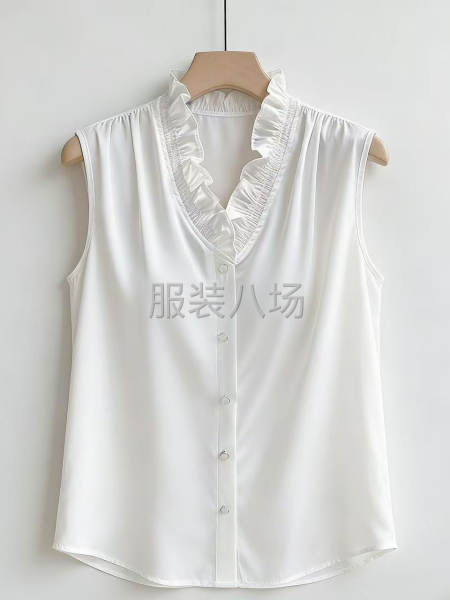 女士无袖衬衫裁片外发，做工简单-第1张图片