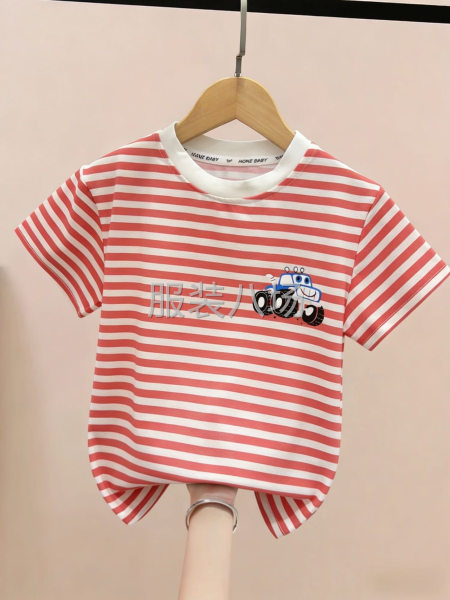 纯棉童装T恤90-130码，尺码齐全，可以发样板，可以现场看-第1张图片