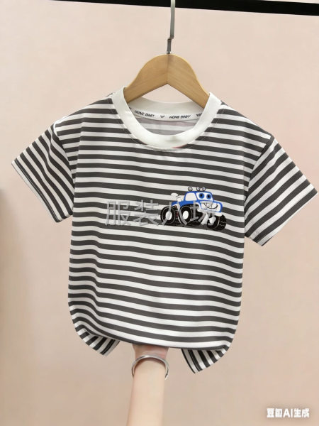 纯棉童装T恤90-130码，尺码齐全，可以发样板，可以现场看-第4张图片