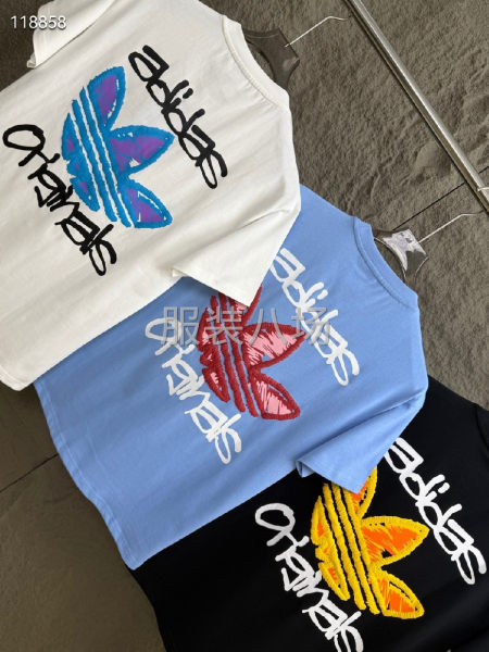 三叶草夏季新款情侣短袖-第5张图片