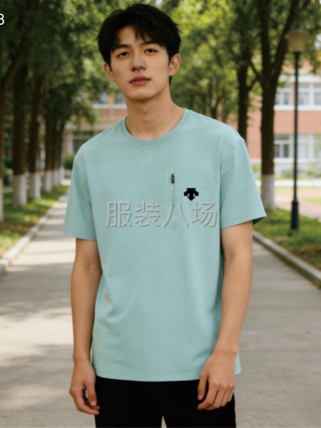 速干冰丝休闲运动短袖T恤-第1张图片