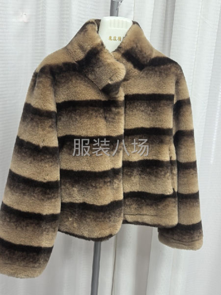 加工！裘皮工艺，皮毛一体仿貂环保毛外套-第5张图片