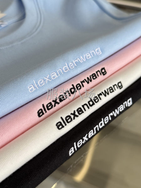 大王新款高弹罗纹棉 刺绣女装经典短袖-第7张图片