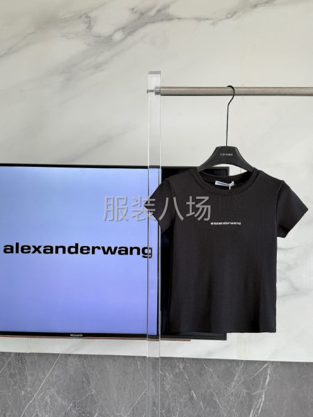 大王新款高弹罗纹棉 刺绣女装经典短袖-第6张图片