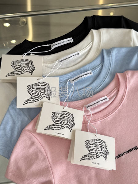 大王新款高弹罗纹棉 刺绣女装经典短袖-第8张图片