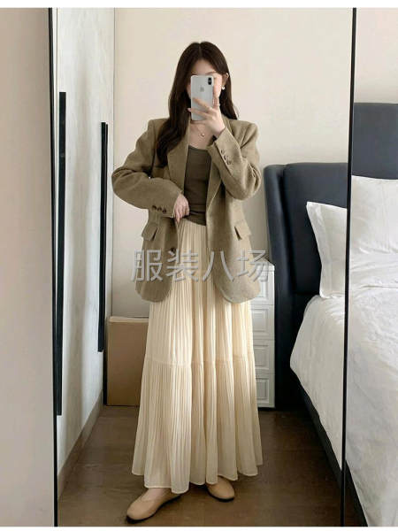 2026新款高腰仙女蛋糕裙小个子a字雪纺大摆裙-第2张图片