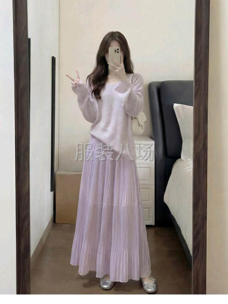 2026新款高腰仙女蛋糕裙小个子a字雪纺大摆裙-第5张图片