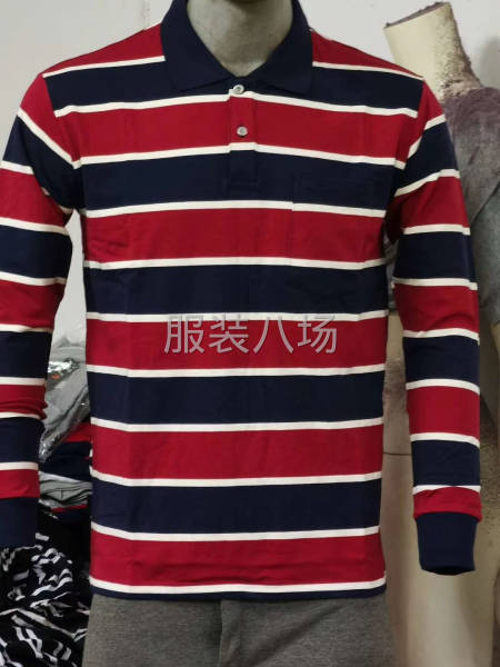 中老年爸爸款条纹长袖T恤 舒适耐穿-第4张图片