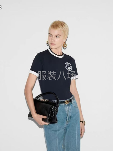 新版情侣款圆领棉质短袖T恤撞色-第3张图片