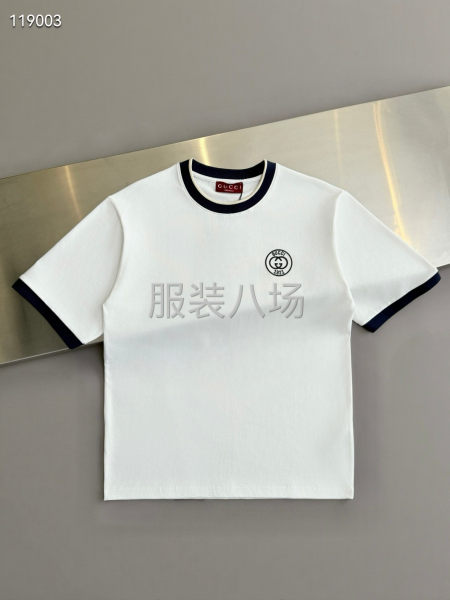 新版情侣款圆领棉质短袖T恤撞色-第6张图片