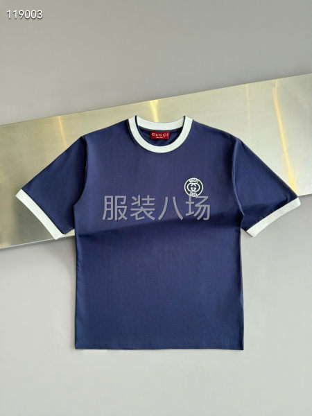 新版情侣款圆领棉质短袖T恤撞色-第4张图片