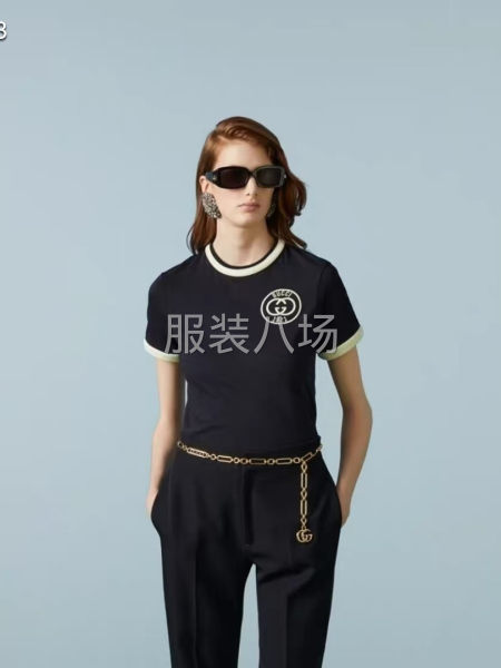 新版情侣款圆领棉质短袖T恤撞色-第2张图片