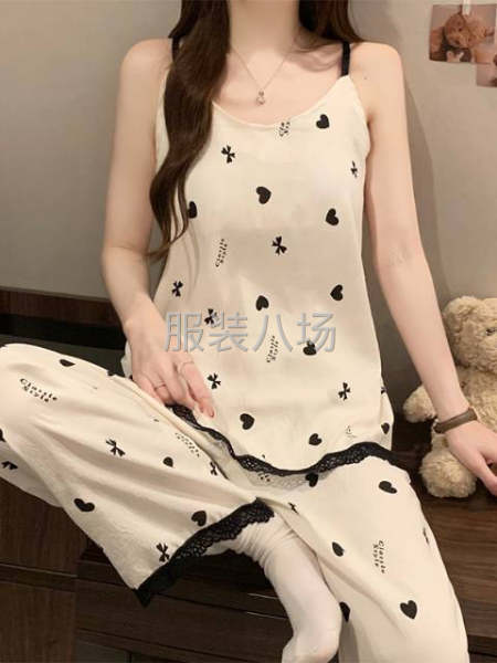 睡衣吊带九分裤印花23个花样-第1张图片