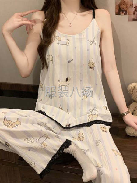 睡衣吊带九分裤印花23个花样-第2张图片