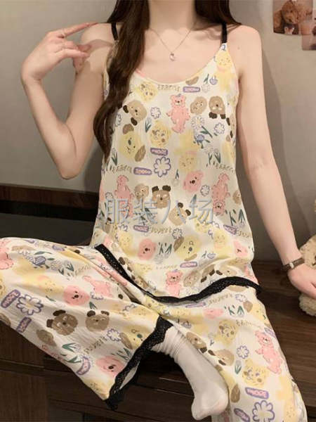 睡衣吊带九分裤印花23个花样-第8张图片