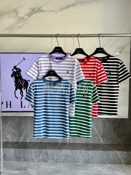 女款间条T恤衫刺绣-第1张图片