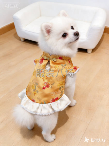 常年宠物服装改良款旗袍，四大片上手快-第1张图片