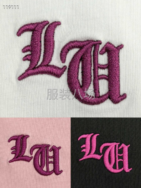 克罗心女款T恤衫立体重工贴布刺绣  磨边做旧洗水-第6张图片