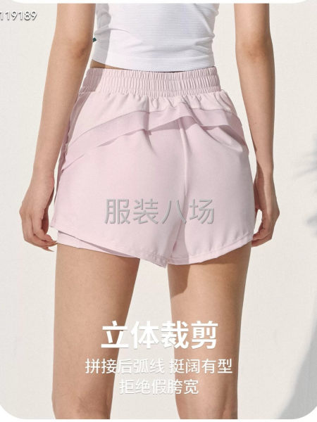 夏季高腰假两件穿短裤健身速干宽松-第5张图片