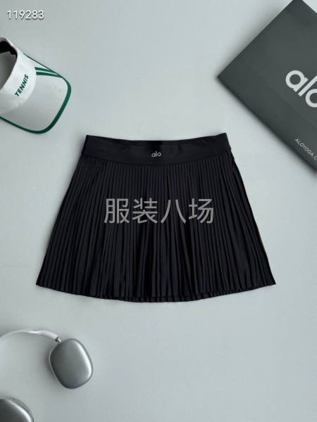 女款alo褶皱裙子面褶皱梭织四面高弹内里打-第6张图片
