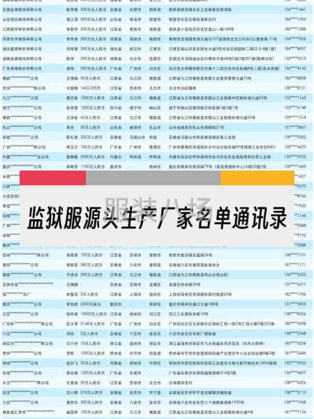 全国监狱服装代加工-第7张图片