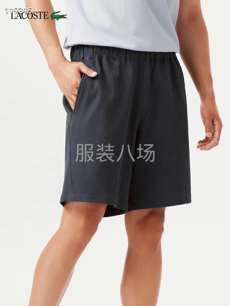 鳄鱼男装华夫格短裤-第2张图片