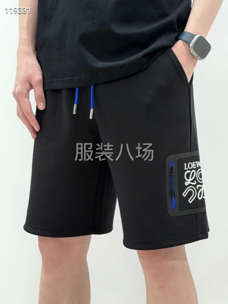 新品五分裤无缝贴袋撞色小点缀的拉链-第1张图片