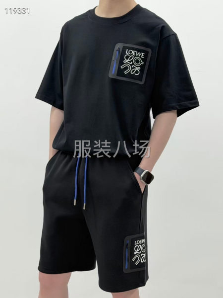 新品五分裤无缝贴袋撞色小点缀的拉链-第5张图片