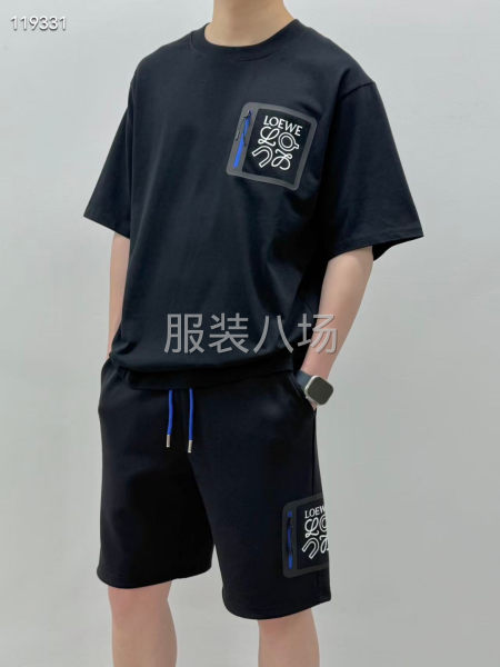 新品五分裤无缝贴袋撞色小点缀的拉链-第2张图片