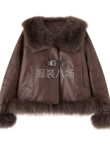 中东外贸女童夹棉夹克 皮毛拼接-第1张图片