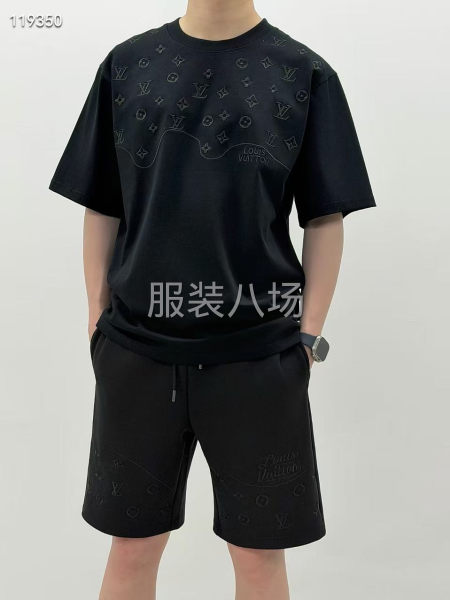 新款重工刺绣五分裤 340克双面-第1张图片